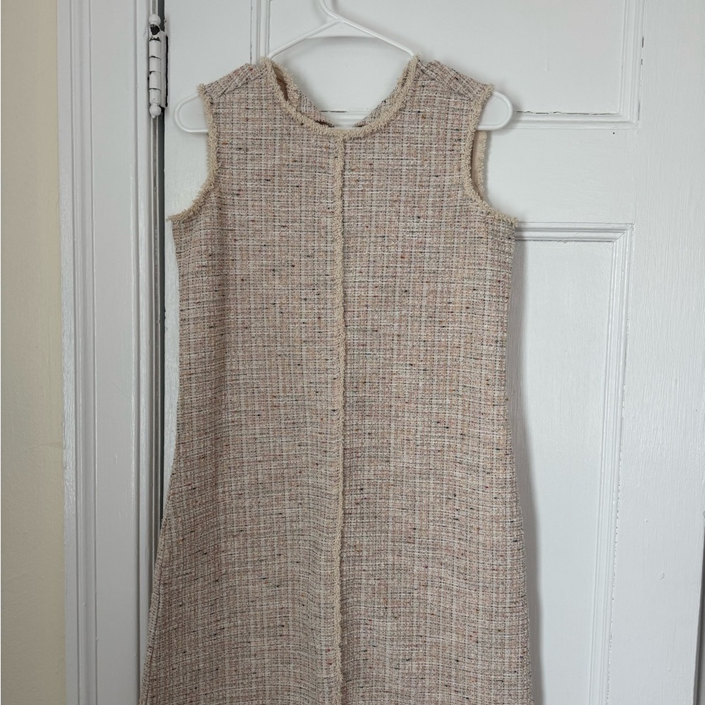 Sleeveless Tweed Dress